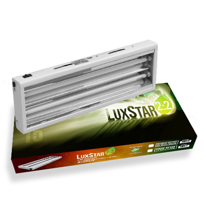 LuxStar T5 2 Bulb Fixture With Grow Lamps