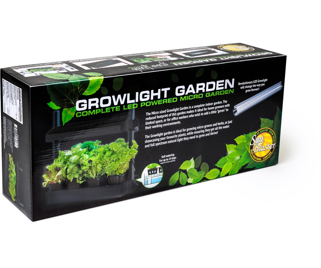 SunBlaster Micro LED Grow Light Garden, Black