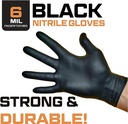 The Hydro Glove 5-6 MIL Black Nitrile Gloves