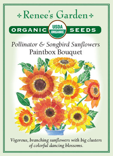 Renee's Garden Sunflowers Paintbox Bouquet Pollinator &amp; Songbird