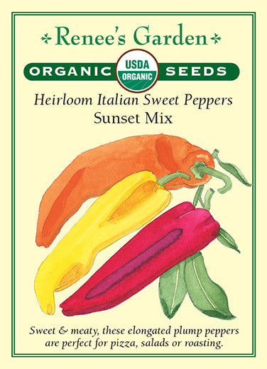 Renee's Garden Heirloom Peppers Italian Sweet Sunset Mix