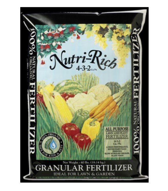 Nutri-Rich Granulated Chicken Manure 4-3-2, 40 lbs