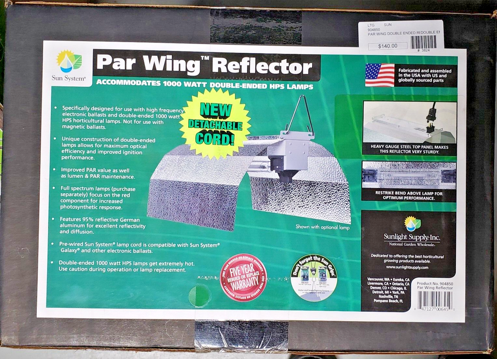 Sun System PAR Wing Double Ended Reflector