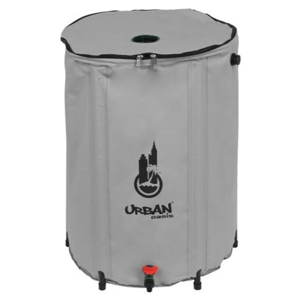 Urban Oasis Collapsible Water Storage Barrel, 59 gal