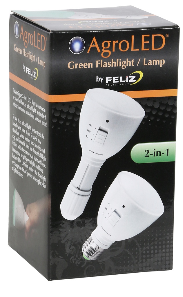 AgroLED Green Flashlight / Lamp, 4 Watt