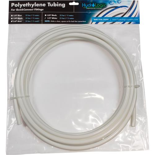 Hydro-Logic White Tubing, 1/2 in x 25 ft