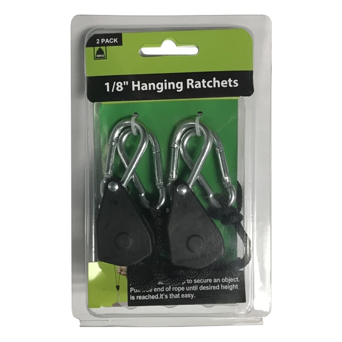 Rope Ratcheting Light Hangers, 1/8 in, 2-Pack