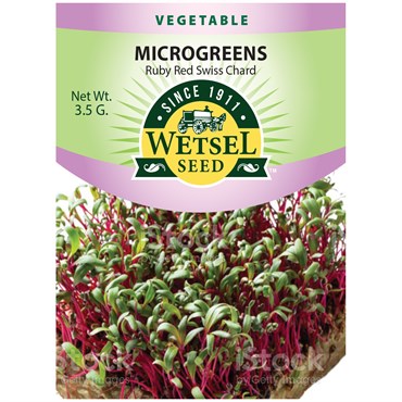 Wetsel Seed Microgreens Ruby Red Swiss Chard Seed, 3.5 g