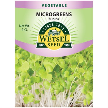 Wetsel Seed Microgreens Mizuna Seed, 4 g
