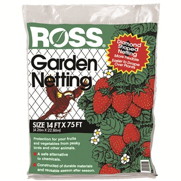Ross Garden Netting Diamond Mesh, 14 ft x 45 ft