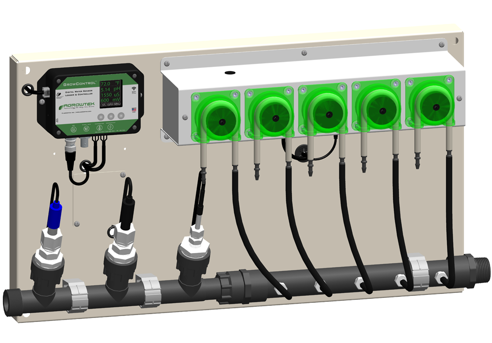 AgrowDose MDX5P Nutrient, pH &amp; ORP Dosing Panels