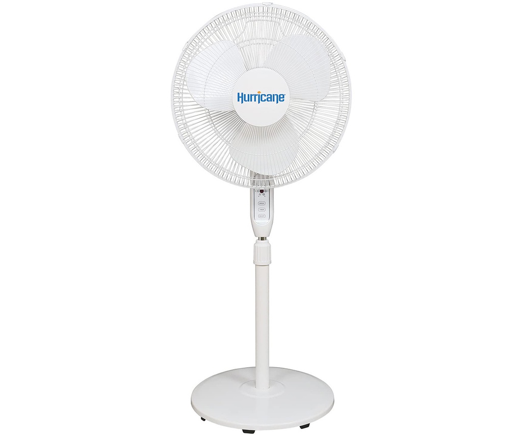 Hurricane Supreme Oscillating Stand Fan With Remote, 16in