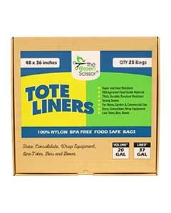 Green Scissor Tote Liner 48 in x 36 in