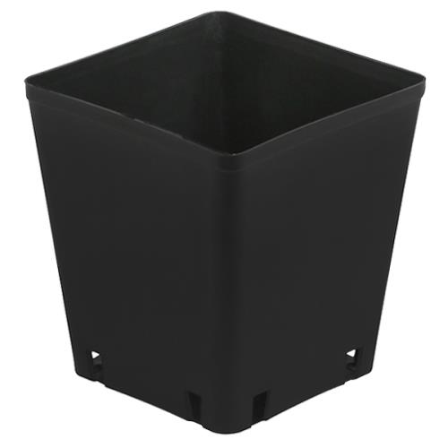 Gro Pro Black Plastic Square Pots 5.5 in