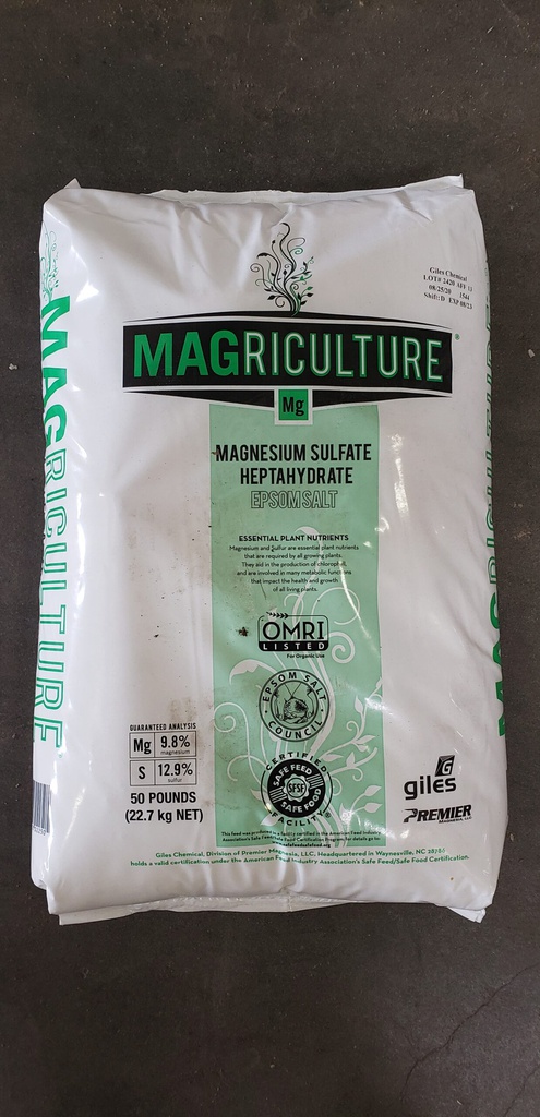 Magriculture Epsom Salt (Magnesium Sulfate Heptahydrate) Agricultural Grade