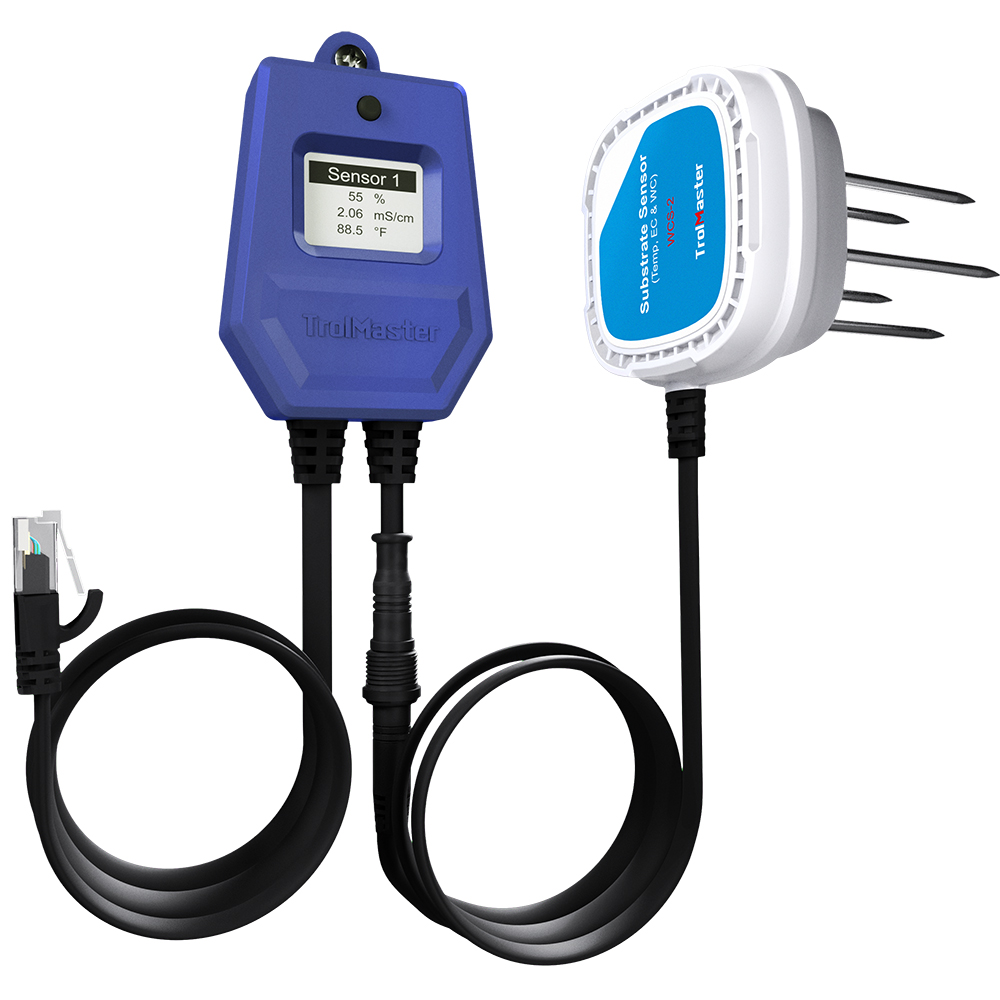 TrolMaster Soil Moisture, Temp and EC 3-in-1 Sensor with cable set