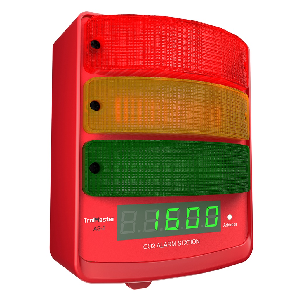 TrolMaster CO2 Alarm Station (audio/visual) plus LED display indicator with cable set