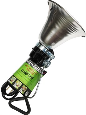 Miracle LED® Clamp-On Grow Lamp - LED Ready Adjustable Plug-In Light Socket with 5.5in Aluminum Reflector