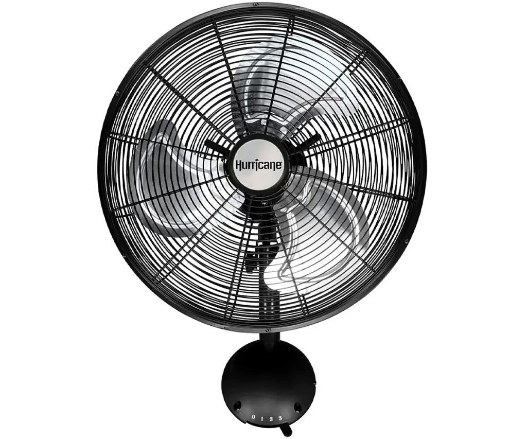 Hurricane Pro High Velocity Oscillating Metal Wall Fan, 16in