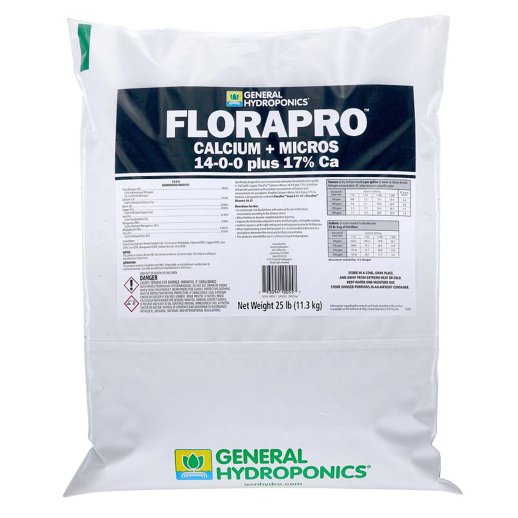 General Hydroponics FloraPro Calcium + Micros Soluble 14-0-0 plus 17% Ca