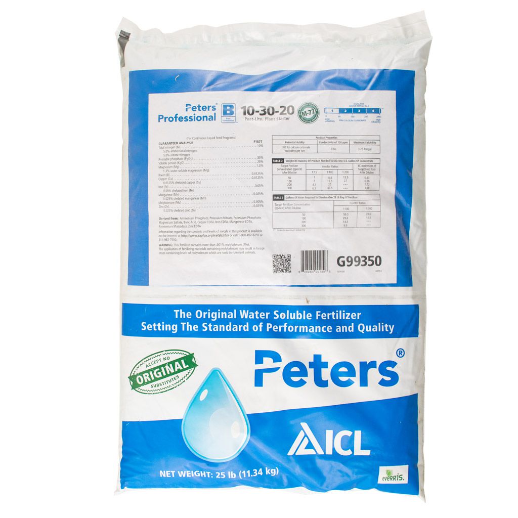 Peters Professional Plant Starter 10-30-20, 25 lb