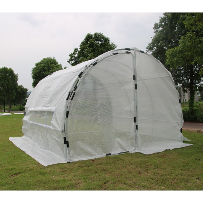 Grow1 Heavy Duty Greenhouse Hoops House, L: 10 ft x W: 10 ft x D: 6.5 ft