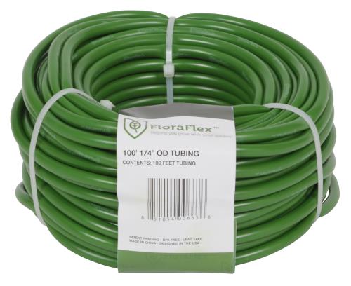 FloraFlex Green Poly Tubing, 3/16 In ID x 1/4 In OD