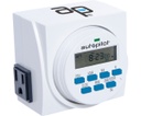 Autopilot Dual Outlet 7-Day Grounded Digital Programmable Timer, 15 Amp, 1725 Watt