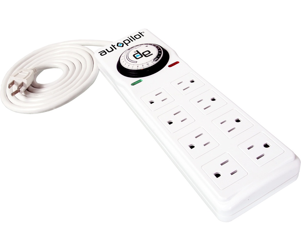 Autopilot Surge Protector / Power Strip with 8 outlets &amp; timer