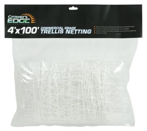 Grower's Edge Commercial Grade Trellis Netting, 4 ft x 100 ft