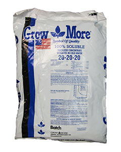 Grow More Water Soluble 20-20-20, 25 lb