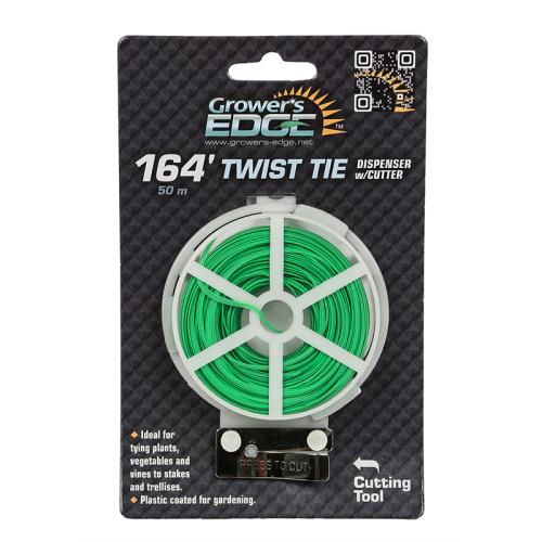 Grower's Edge Green Twist Tie Dispenser w/ Cutter, 164 ft