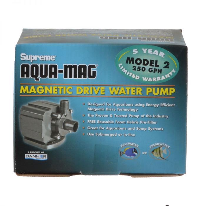 Supreme Aqua-Mag - MD2 Submersible Pump, 250 GPH