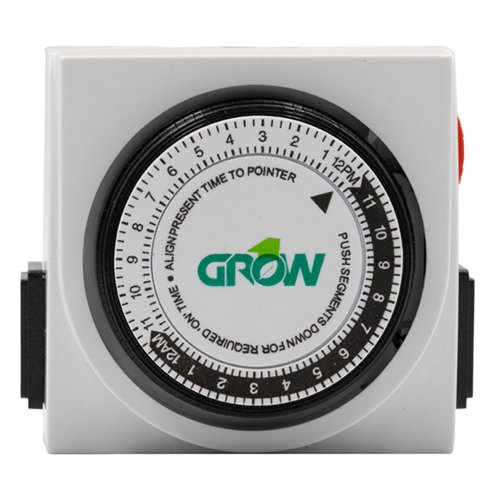 Grow1 Dual Outlet Mechanical Timer, 120V