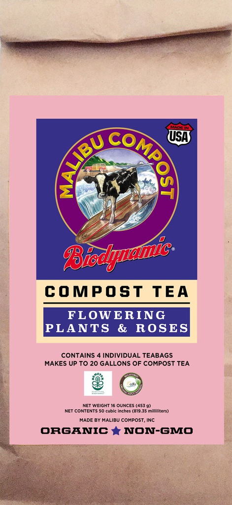 Malibu Compost Biodynamic Organic Compost Tea For Flowering Plants &amp; Roses