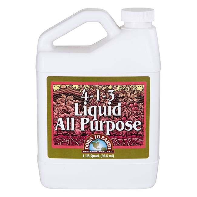 Down To Earth Liquid All Purpose 4-1-3