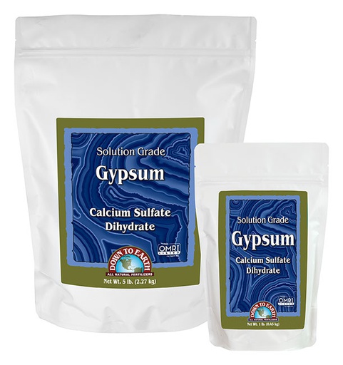 [DTE19021] Down To Earth Solution Grade Gypsum *OMRI*, 1 lb