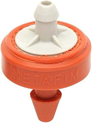 [747664] Netafim Hydro Flow Woodpecker Pressure Compensating Junior Dripper 6.6 gph (Orange/Grey)