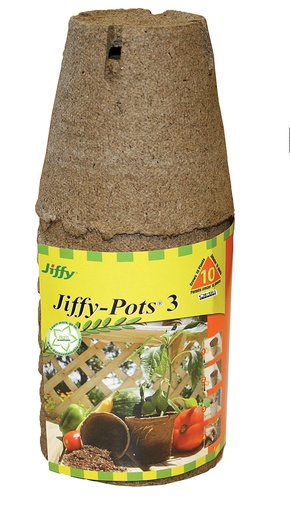[PLPJP310] Jiffy Pots Round Grows Plants, 3 in
