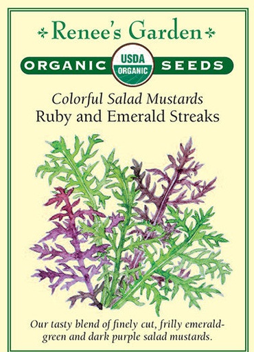 [3075] Renee's Garden Colorful Salad Mustards Ruby & Emerald Streaks
