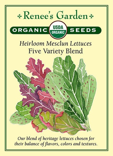[3058] Renee's Garden Heirloom Lettuces Mesclun Five Variety Blend