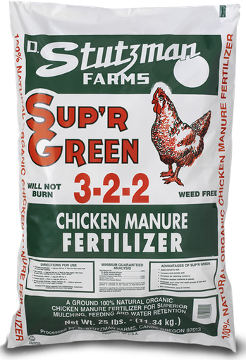 [Sup'RGreen25lb] Stutzman Sup'R Green Chicken Manure 3-2-2