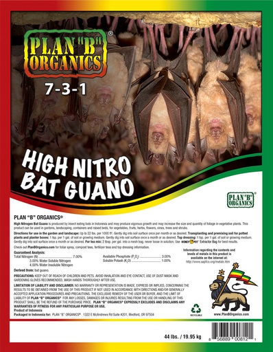 [ConcBatG44lb] Concentrates Plan B Bat Guano Hi Nitro 7-3-1