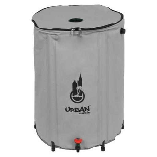 [708082] Urban Oasis Collapsible Water Storage Barrel, 59 gal