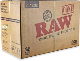 [RawConeKS1400] RAW Classic Cone Rolling Papers King Size 109 mm, 800-Pack
