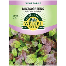 [WET29009] Wetsel Seed Microgreens Red Giant Mustard Seed, 4 g