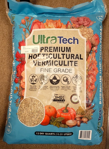 [398112] Ultra Tech Vermiculite Premium Fine Grade OMRI, 12 qt
