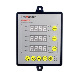 [CM-1] TrolMaster Hawkeye 3-in-1 Monitor &amp; Logger, 3-in-1 (Temp/Humid/CO2) Sensor, Ethernet Adapter; Free Smartphone App