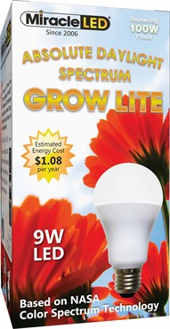 [STM605010] Miracle LED Absolute Daylight Spectrum Grow Lite, Replaces up to 100W, Full Spectrum Daylight Hydroponic LED Grow Bulb