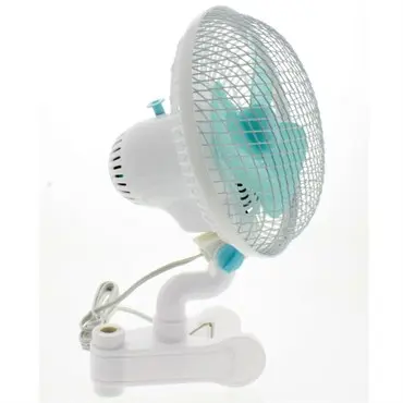 [HTCP607] Hort2O™ Clip Fan - 120V - 7in - Two Speeds - 8ft Power Cord - Clip-On Style